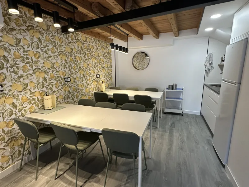 Comedor y cocina compartida