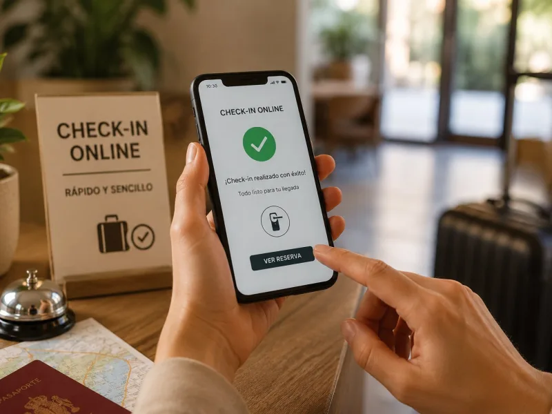 Registro de llegada desde el teléfono móvil